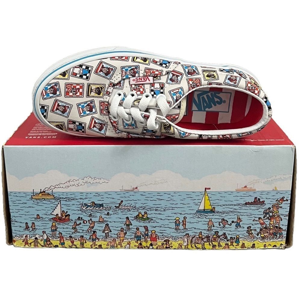 Vans Wheres Waldo? Limited Edition Canvas Sneakers Kids Sz 1 Athletic Shoes Y2K - Picture 4 of 10